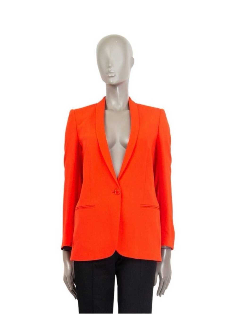 Stella McCartney Bright Orange Single-Button Blazer